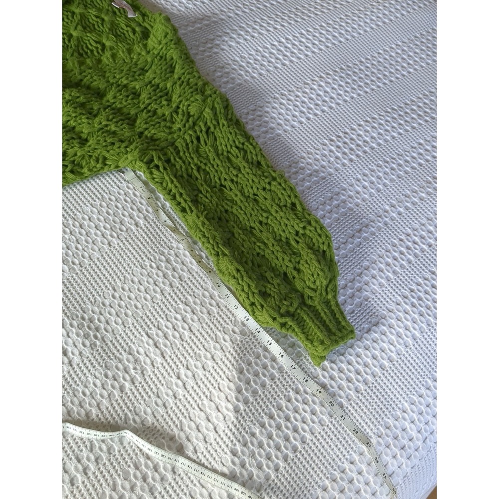 Lisa Says Gah Green Chunky Knit Cardigan - Picture 9 of 12